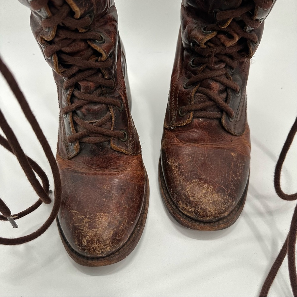 Flawed Freebird By Steven Grany Brown Leather Boots - Picture 12 of 15
